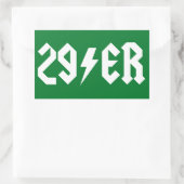 29er rechthoekige sticker (Tas)