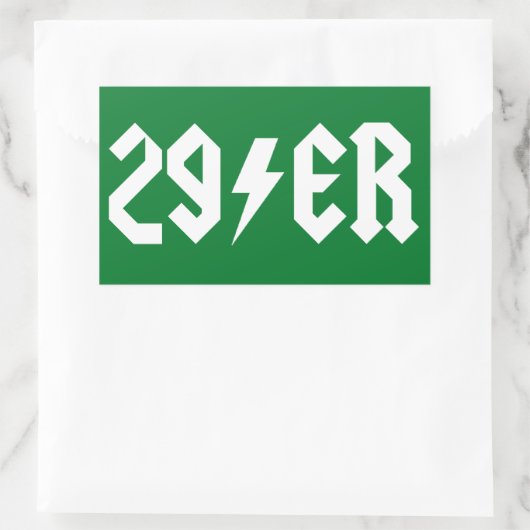 29er rechthoekige sticker (Tas)