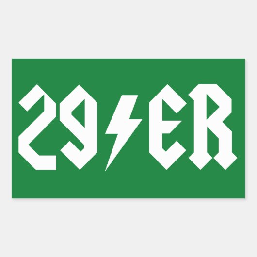 29er rechthoekige sticker (Voorkant)