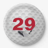 29th Birthday Golf Ball Design Paper Bord (Voorkant)