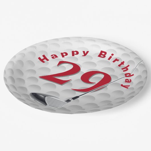 29th Birthday Golf Ball Design Paper Bord (Gekanteld)