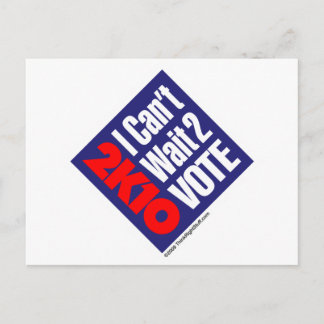 2.010 Ik kan niet wachten op 2 stemmen Briefkaart