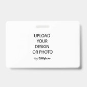 2,13" x 3,38" horizontaal PVC pasje op maat Badge (Achterkant)