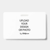 2,13" x 3,38" horizontaal PVC pasje op maat Badge (Voorzijde)