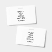 2,13" x 3,38" horizontaal PVC pasje op maat Badge (Voor- en achterkant)