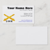 2/19 Veldartillerie Visitekaartje (Voorkant / Achterkant)