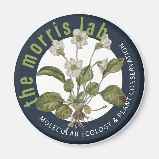 2 1/4 in ronde magneet met Morris Lab logo (Voorkant)