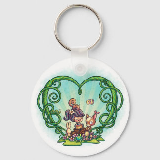 2 1/4-inch Forest song Sleutelhanger