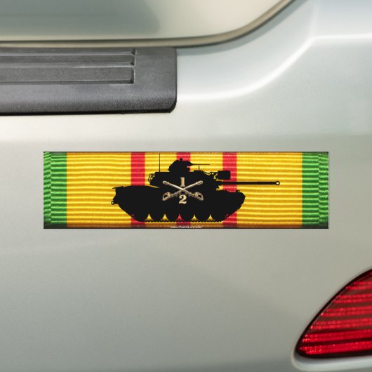 2/1e Cavalry M48A3 op VSM-lint Bumpersticker (Op auto)