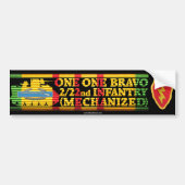 2/22e Inf. 25e div. Eén Bravo-Bumpersticker Bumpersticker (Voorkant)