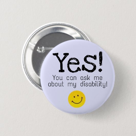 2,25-inch badge - vraag over invaliditeit ronde button 5,7 cm (Voorkant /achterkant)