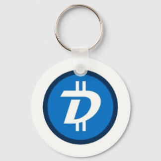 2,25-inch Basic Button Digibyte Sleutelhanger