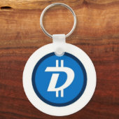 2,25-inch Basic Button Digibyte Sleutelhanger (Voorkant)