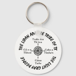 2,25-inch Basic Round Lipan Apache-Sleutelhanger Sleutelhanger