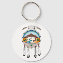 2,25-inch Basic Round Tribal Shield Sleutelhanger