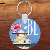 2.25" Llavero Love South Beach Miami 6 ST Sleutelhanger (Voorkant)