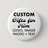 2.25 "Ronde Button Pin Badge Custom Gifts voor Hem (Voorkant)