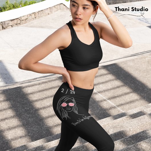 2 / 29 Geboren om anders te zijn schrikkeljaar Ver Leggings