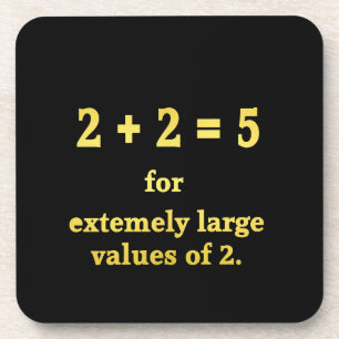 2 + 2 = 5 Grappige Wiskunde grap Bier Onderzetter