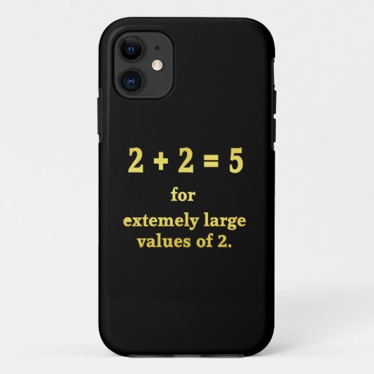 2 + 2 = 5 Grappige Wiskunde Grap Case-Mate iPhone Case (Achterkant)
