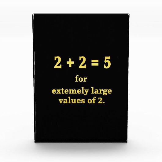 2 + 2 = 5 Grappige Wiskunde Grap Fotoblokken (Voorkant)
