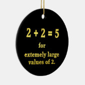 2 + 2 = 5 Grappige Wiskunde Grap Keramisch Ornament (Rechts)