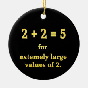2 + 2 = 5 Grappige Wiskunde Grap Keramisch Ornament