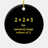2 + 2 = 5 Grappige Wiskunde Grap Keramisch Ornament (Achterkant)