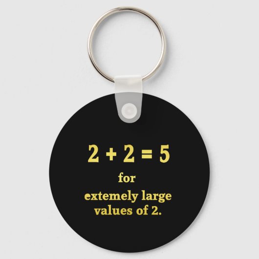 2 + 2 = 5  Grappige Wiskunde Grap Sleutelhanger (Voorkant)