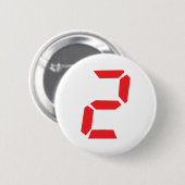 2 2 digitale wekker ronde button 5,7 cm (Voorkant /achterkant)
