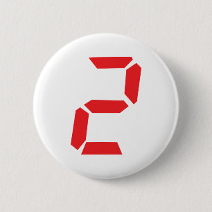 2 2 digitale wekker ronde button 5,7 cm