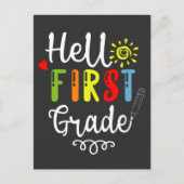 2/2- Hallo eerste graad Shirt, eerste graad studen Briefkaart (Voorkant)