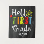 2/2- Hallo eerste graad Shirt, eerste graad studen Wandkleed (Voorkant)