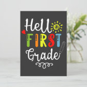 2/2- Hallo Shirt Eerste Klas, Leerlingen Eerste Kl Kaart (Staand voorkant)