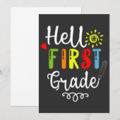 2/2- Hallo Shirt Eerste Klas, Leerlingen Eerste Kl Kaart (Voorkant / Achterkant)