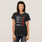 2+2 Nog steeds vier docenten Fysica-docent T-shirt (Voorkant volledig)