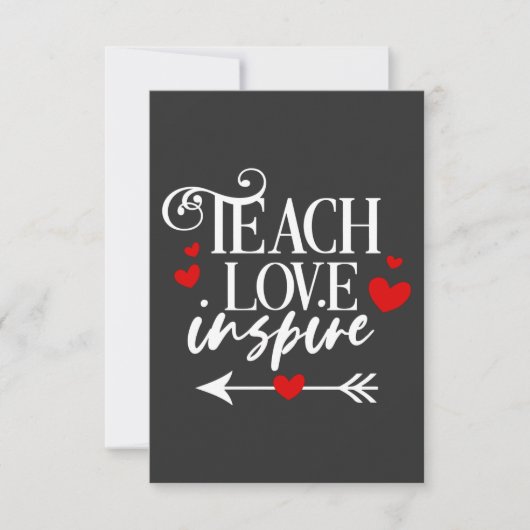 2/2 Teach Love Inspire Shirt kleuterleraren Bedankkaart (Voorkant)