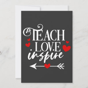 2/2 Teach Love Inspire Shirt kleuterleraren Kaart