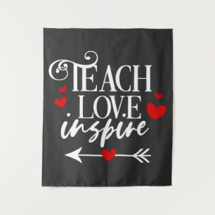 2/2 Teach Love Inspire Shirt kleuterleraren Wandkleed