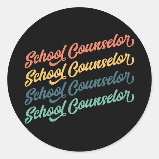 2/2- Terug naar schoolconsulenten van  scholen Ronde Sticker (Voorkant)
