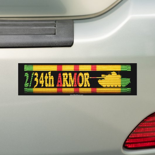 2/34e Armor M48A3 VSR Bumpersticker (Op auto)
