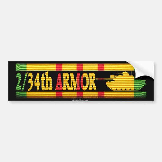 2/34e Armor M48A3 VSR Bumpersticker (Voorkant)