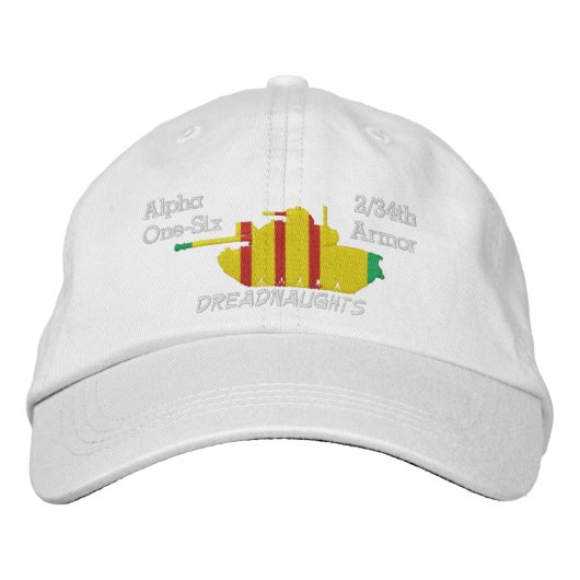 2/34th Armor VSM M48 Geborduurd Pet (Voorkant)