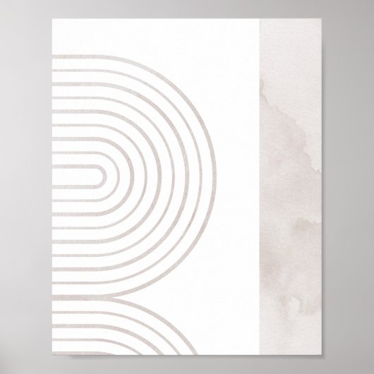 2/3 Neutrale minimale wandafdrukken uit de middele Poster (Voorkant)