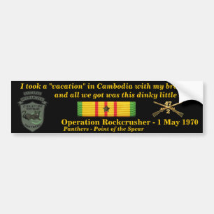 2/47e Cambodjaanse vakantie Bumpersticker