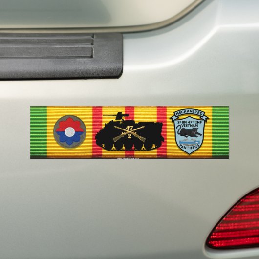 2/47e Inf. M125A1 Nieuwe patches Bumpersticker (Op auto)