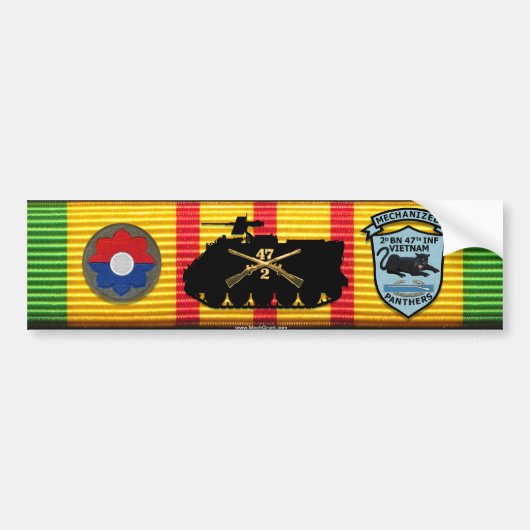 2/47e Inf. M125A1 Nieuwe patches Bumpersticker (Voorkant)