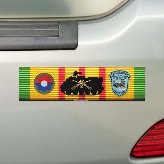 2/47e Inf. M125A1 Oude patches sticker (Op auto)