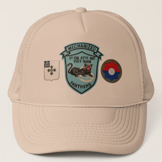 2/47e Infanterieure Panters patch Mesh-Back H Trucker Pet (Voorkant)