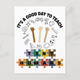 2/4, het is een goede dag om kleine mensen te lere briefkaart